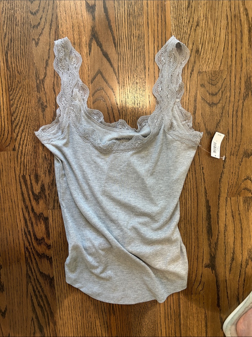 Gap Body Grey Lace Sleeping Tank Top
